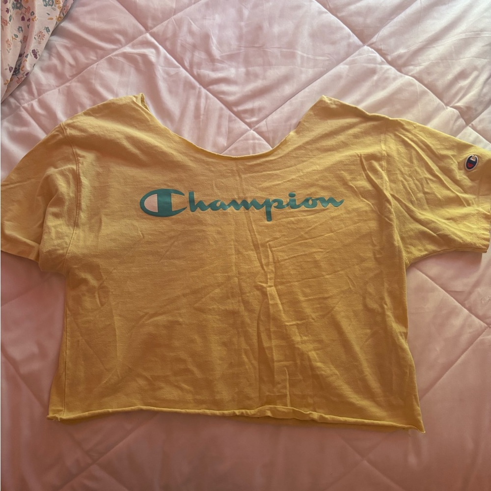Champion Yellow Tee with Logo